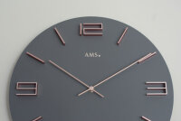 Horloge murale moderne diamètre du boîtier 40 cm - AMS Modèle: 9590