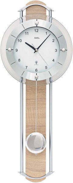 Horloge murale moderne avec pendule - AMS Modèle: 5305