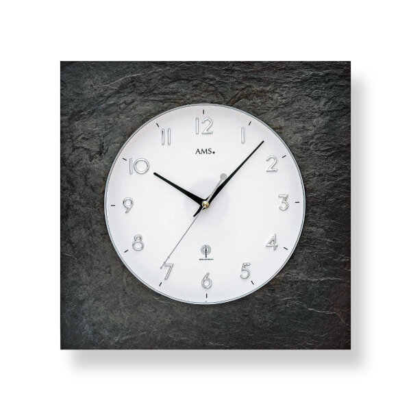 Horloge murale moderne 34 x 34 x 5 cm - AMS Modèle: 5546