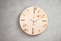 Horloge murale « Kultuhr » pin cembro ronde - huamet Modèle: CH40-C-01