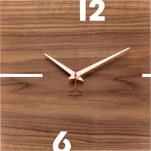 Horloge murale « Puhr » noyer rectangulaire - huamet Modèle: CH11-B-00