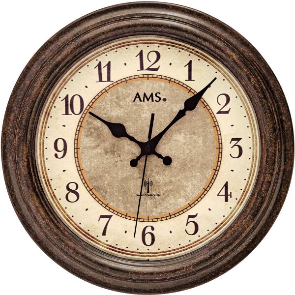 Horloge murale classique aspect antique 28 cm - AMS Modèle: 5544