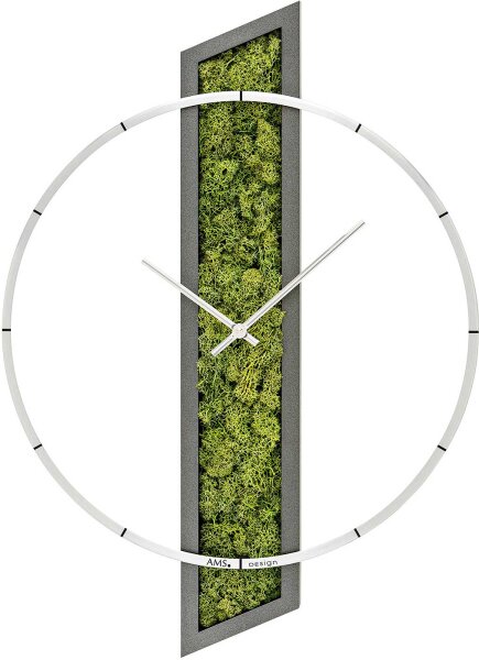 Horloge murale moderne anneau en aluminium 40 x 53 x 5 cm - AMS Modèle: 9605