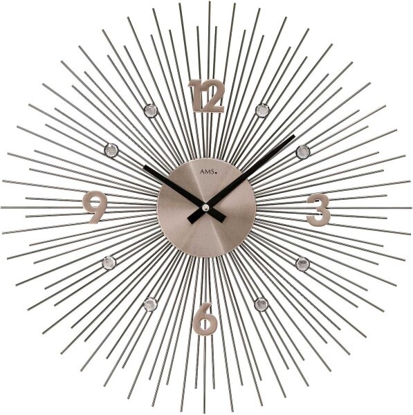 Horloge murale moderne diamètre du boîtier 50 cm - AMS Modèle: 9610