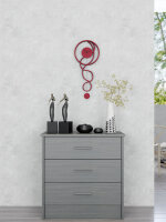 Horloge à pendule mouvement quartz en bois -...