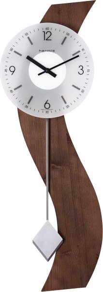 Horloge à pendule noyer mouvement quartz - Hermle Modèle: 71004-032200