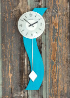 Horloge à pendule bleue mouvement quartz - Hermle...