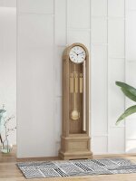 Horloge de parquet chêne clair avec loupe de bois - Hermle Modèle: 01087-050461
