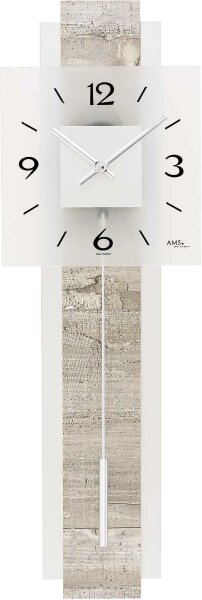 Horloge à pendule classique 22 x 68 x 7 cm - AMS Modèle: 7471