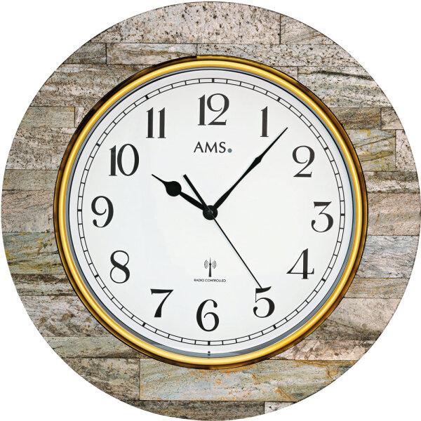Horloge murale classique diamètre du boîtier : 50 cm - AMS Modèle: 5569