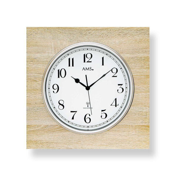Horloge murale classique 50 cm x 50 cm x 5 cm - AMS Modèle: 5552