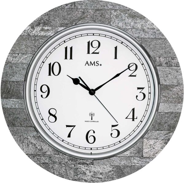 Horloge murale classique diamètre du boîtier : 50 cm - AMS Modèle: 5570