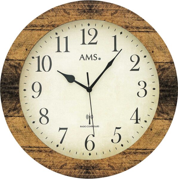 Horloge murale classique diamètre du boîtier : 35 cm - AMS Modèle: 5560