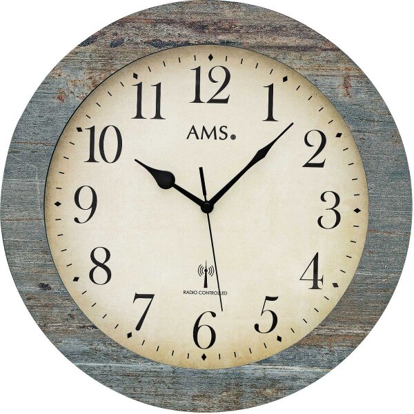 Horloge murale classique diamètre du boîtier : 35 cm - AMS Modèle: 5562