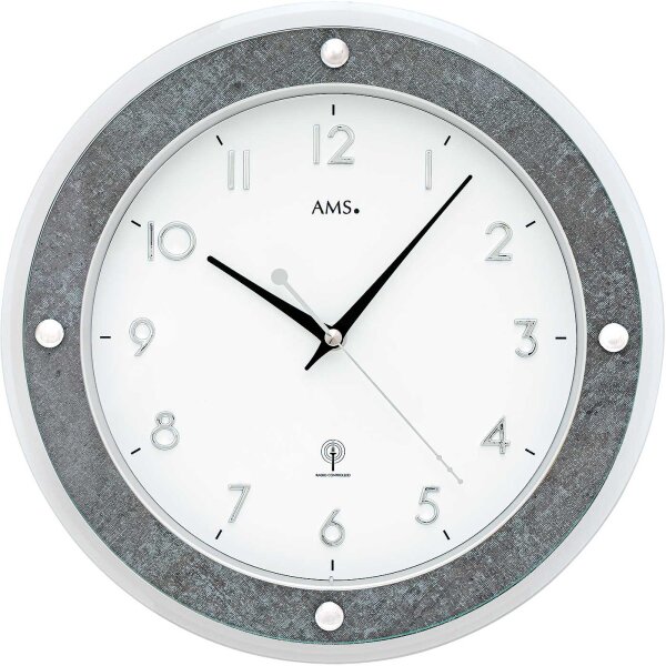 Horloge murale moderne diamètre du boîtier : 31 cm - AMS Modèle: 5566