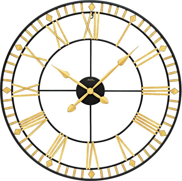Horloge murale XXL 80 cm style vintage en métal - AMS Modèle: 9647