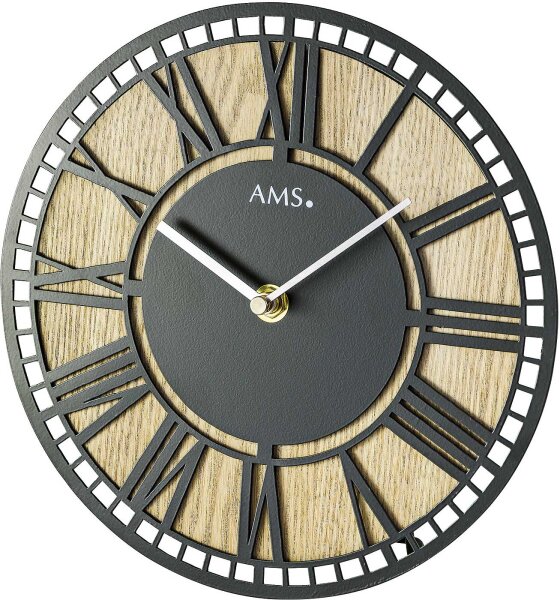 Horloge de table boîtier en métal diamètre : 22 cm - AMS Modèle: 1231
