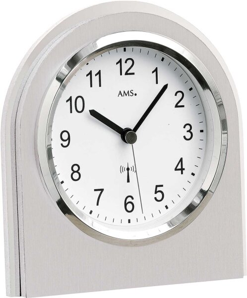 Horloge de table moderne avec plaquage aluminium - AMS Modèle: 5198