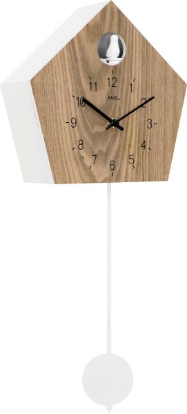 Horloge à coucou moderne avec arrêt de nuit - AMS Modèle: 7399