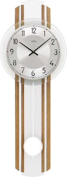 Horloge à pendule moderne avec anneau en aluminium - AMS Modèle: 7475