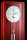 Horloge à pendule rouge mouvement 31 jours - Hermle Modèle: 71006-360761