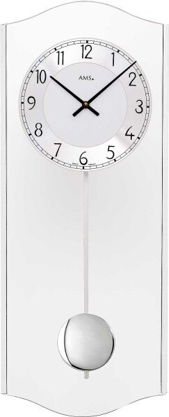 Horloge à pendule moderne avec anneau en aluminium - AMS Modèle: 7478