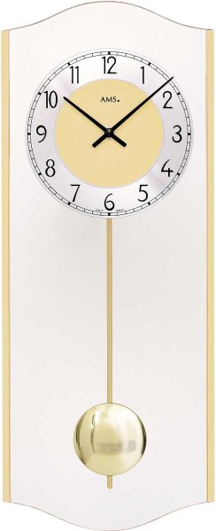 Horloge à pendule moderne avec anneau en aluminium - AMS Modèle: 7479
