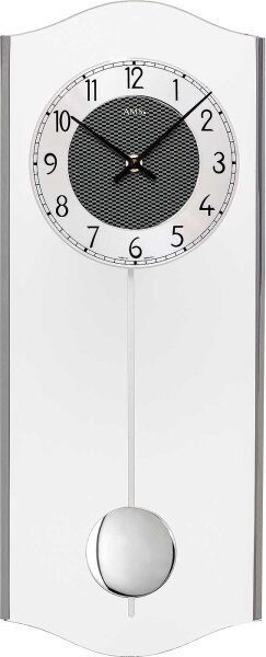 Horloge à pendule moderne avec anneau en aluminium - AMS Modèle: 7480