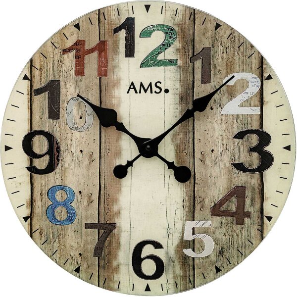 Horloge murale moderne 40 x 40 x 4 cm - AMS Modèle: 9650