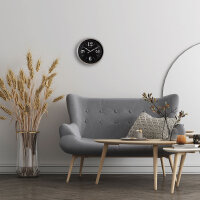 NeXtime 3290ZI « Classic » horloge murale, argent/noir