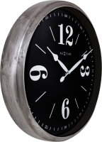 NeXtime 3290ZI « Classic » horloge murale, argent/noir