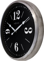 NeXtime 3290ZI « Classic » horloge murale, argent/noir