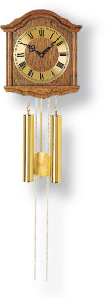 Horloge murale, mécanique, chêne rustique, sonnerie bim-bam - AMS Modèle: 206/4