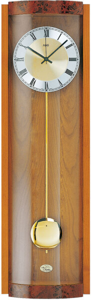 Horloge à pendule, mouvement à quartz, merisier - AMS Modèle: 7087/9