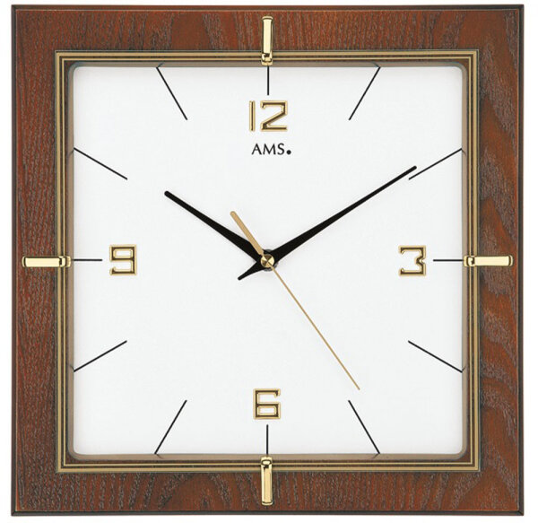 Horloge murale classique 29 x 29 x 5 cm - AMS Modèle: 9434