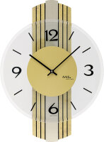 Horloge murale moderne avec finition laiton vieilli - AMS...