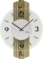 Horloge murale moderne avec incrustation de foin alpin -...