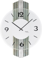 Horloge murale moderne avec finition argent vieilli - AMS...