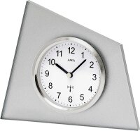 Horloge de table moderne en verre acrylique, argent - AMS...