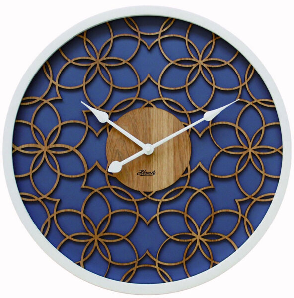 Horloge murale moderne, bleue - Hermle Modèle: 30102-002100