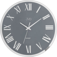 Horloge murale gris argenté en métal - JVD...