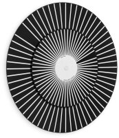 Horloge murale à quartz noir - Hermle Modèle: 30930-742100