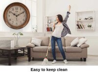 Artvendis-by-AMS 5575B horloge murale radio-pilotée pour jardin