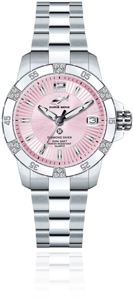 Pearl Harbour" Montre femme de plongée - Série: Stars & Diamonds Diamond Diver - Chris Benz modèle: CB-DD200-R-MBO