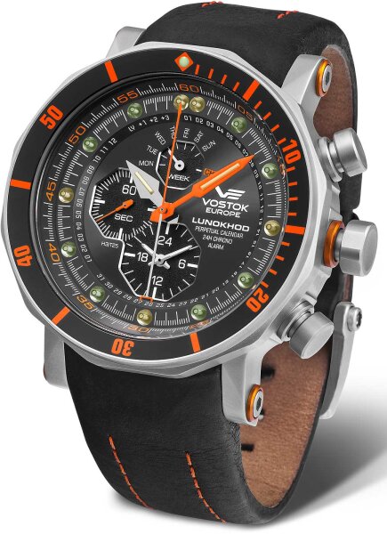 Montre homme chronographe multifonction, montre outdoor sport - Série: Lunokhod 2 - Vostok Europe modèle: YM86-620A506