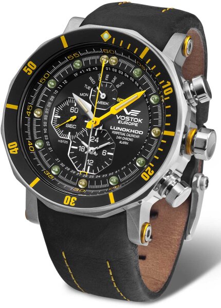 Montre homme chronographe multifonction, montre outdoor sport - Série: Lunokhod 2 - Vostok Europe modèle: YM86-620A505