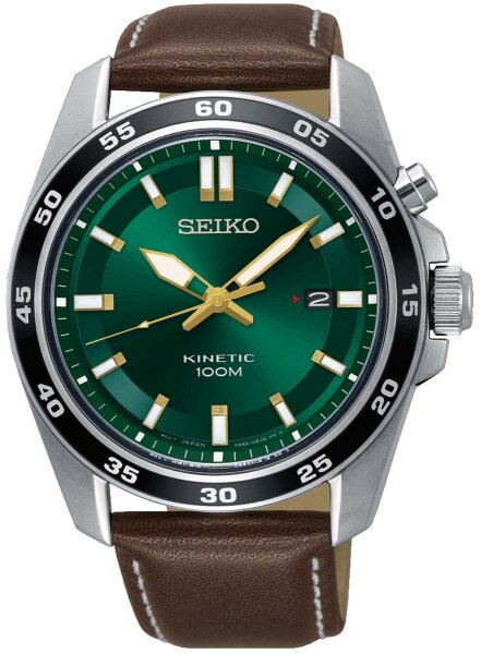 Montre homme boîtier en acier inoxydable Kinetic - Seiko modèle: SKA791P1