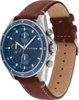 Montre homme avec bracelet en cuir marron - Tommy Hilfiger modèle: 1791837