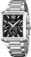 Montre homme chronographe acier inox, boîtier...
