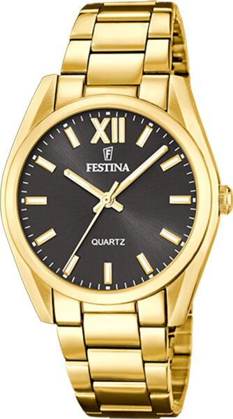 Montre femme acier inox PVD or jaune - Festina modèle: 20640_6